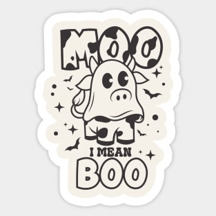 Moo I Mean Boo Sticker